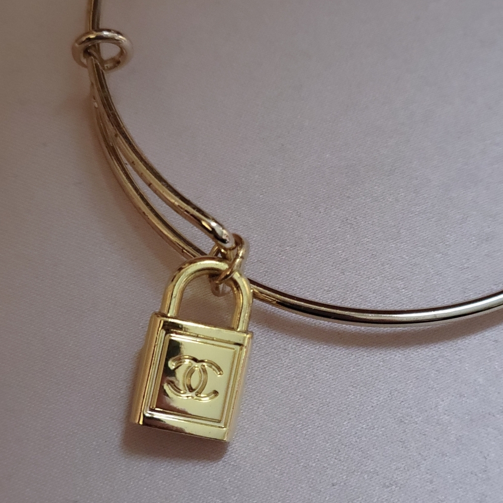 Authentic CHANEL Padlock • CC Bag Charm • Gold-Tone Mini Lock Pendant